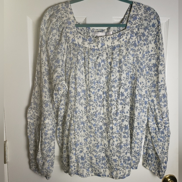 LC Lauren Conrad Tops - LC Lauren Conrad Boho Peasant Floral Shirt